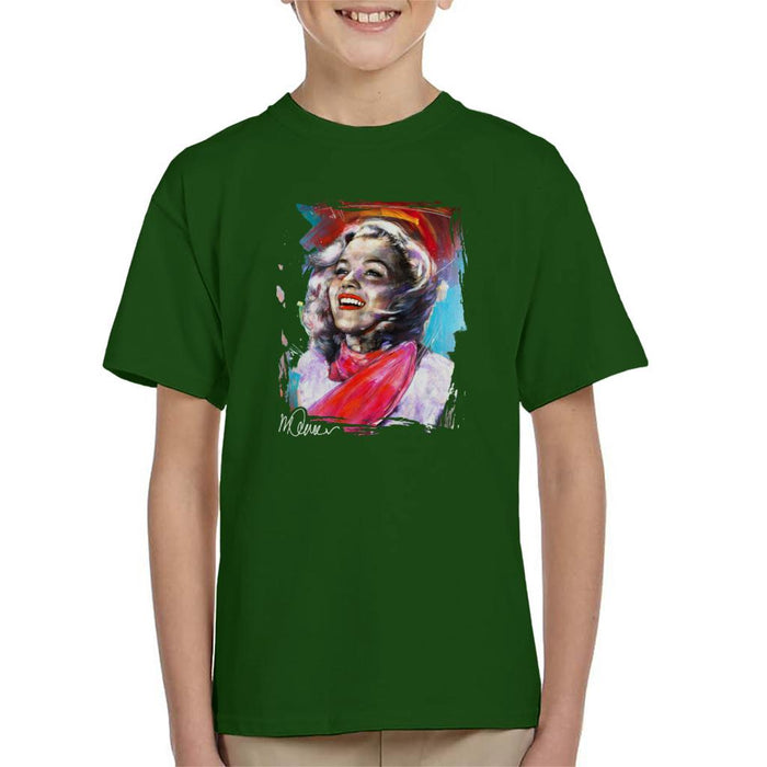 Sidney Maurer Original Portrait Of Marilyn Monroe Scarf Kid's T-Shirt