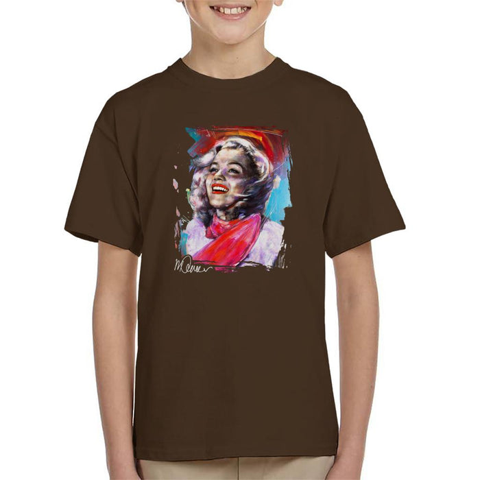 Sidney Maurer Original Portrait Of Marilyn Monroe Scarf Kid's T-Shirt