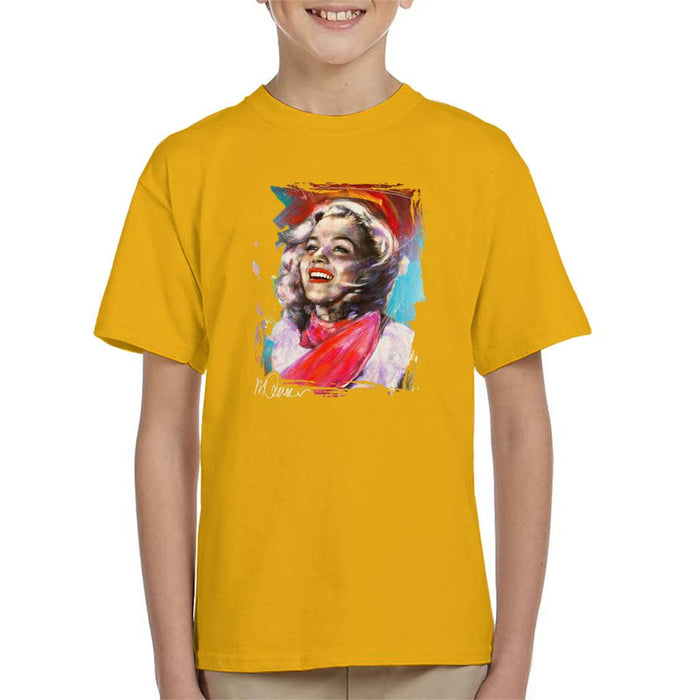 Sidney Maurer Original Portrait Of Marilyn Monroe Scarf Kid's T-Shirt