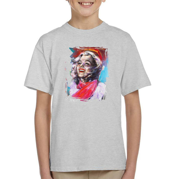 Sidney Maurer Original Portrait Of Marilyn Monroe Scarf Kid's T-Shirt