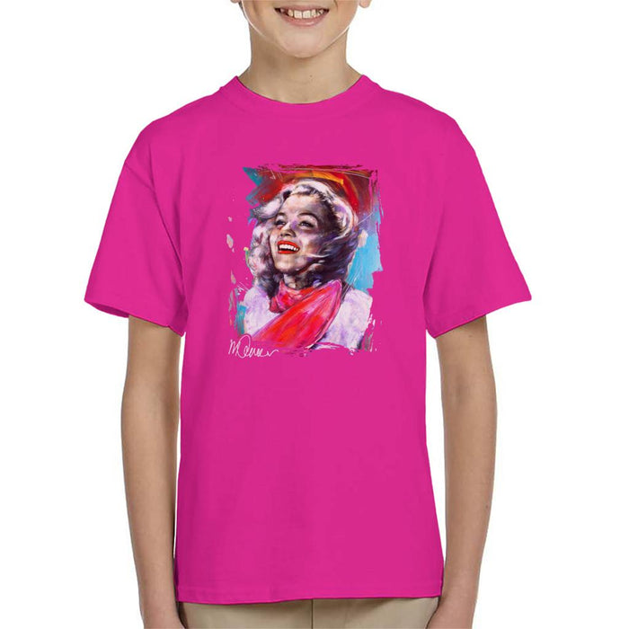 Sidney Maurer Original Portrait Of Marilyn Monroe Scarf Kid's T-Shirt