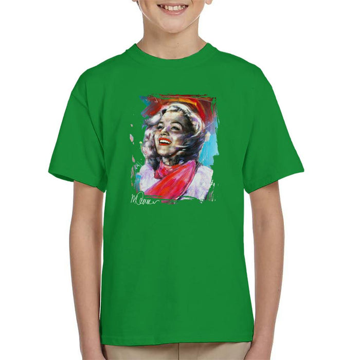 Sidney Maurer Original Portrait Of Marilyn Monroe Scarf Kid's T-Shirt