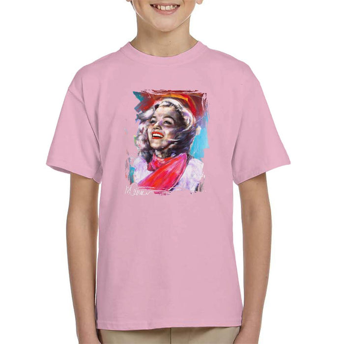 Sidney Maurer Original Portrait Of Marilyn Monroe Scarf Kid's T-Shirt