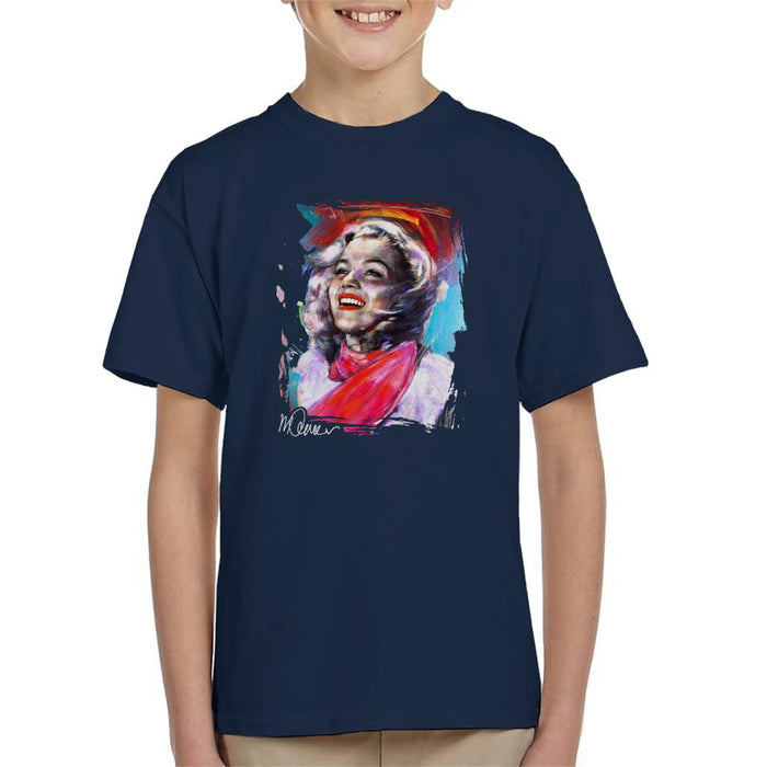 Sidney Maurer Original Portrait Of Marilyn Monroe Scarf Kid's T-Shirt