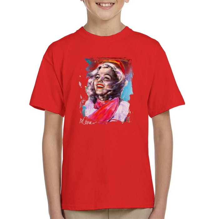 Sidney Maurer Original Portrait Of Marilyn Monroe Scarf Kid's T-Shirt