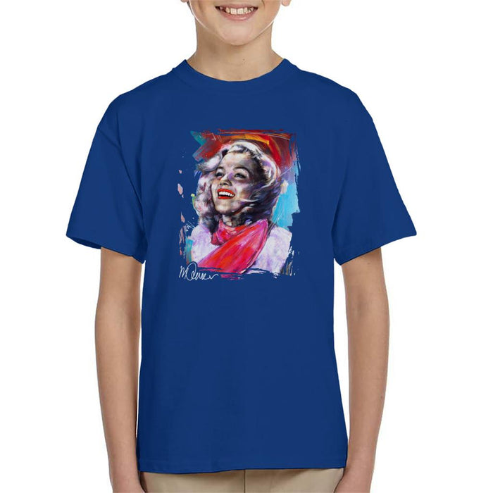 Sidney Maurer Original Portrait Of Marilyn Monroe Scarf Kid's T-Shirt