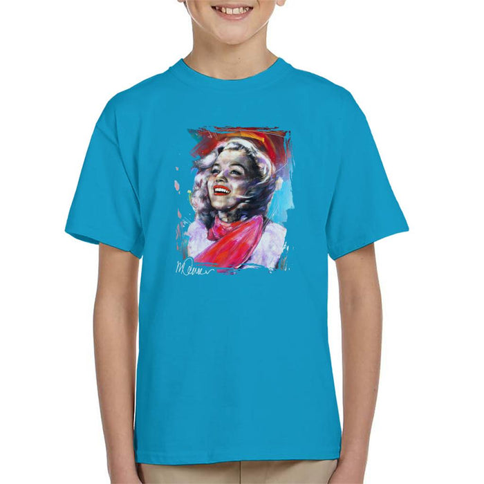 Sidney Maurer Original Portrait Of Marilyn Monroe Scarf Kid's T-Shirt