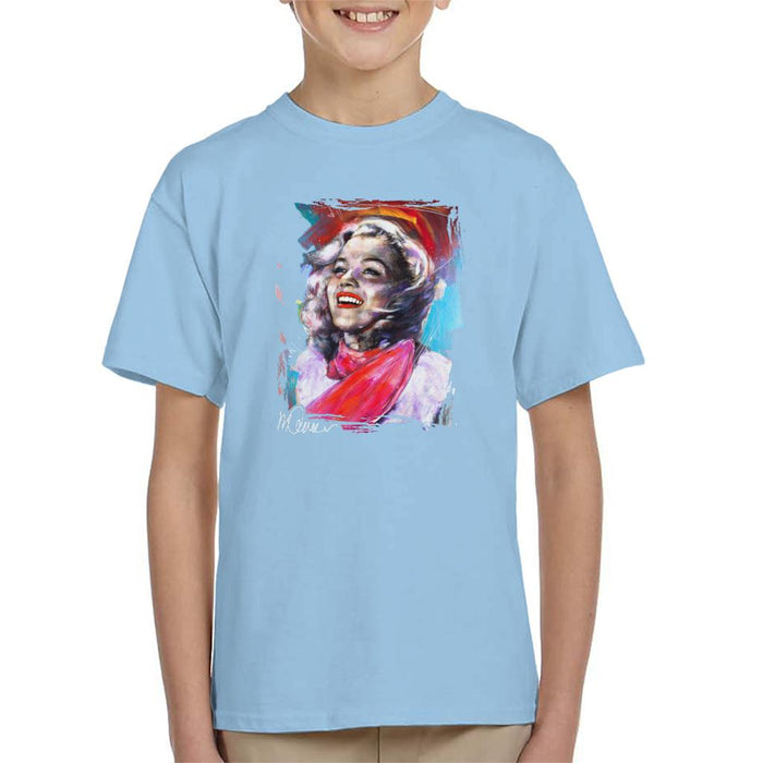 Sidney Maurer Original Portrait Of Marilyn Monroe Scarf Kid's T-Shirt