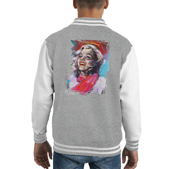 Sidney Maurer Original Portrait Of Marilyn Monroe Scarf Kid's Varsity Jacket