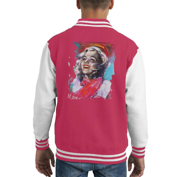 Sidney Maurer Original Portrait Of Marilyn Monroe Scarf Kid's Varsity Jacket