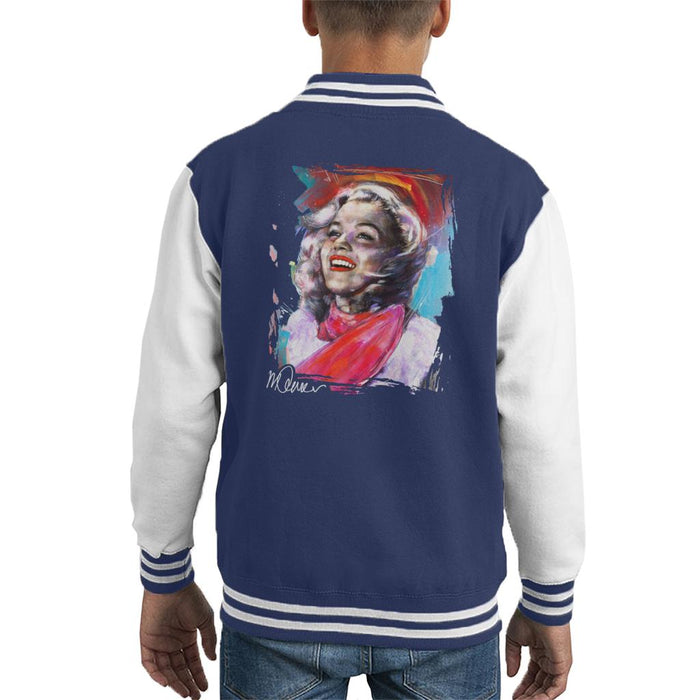 Sidney Maurer Original Portrait Of Marilyn Monroe Scarf Kid's Varsity Jacket