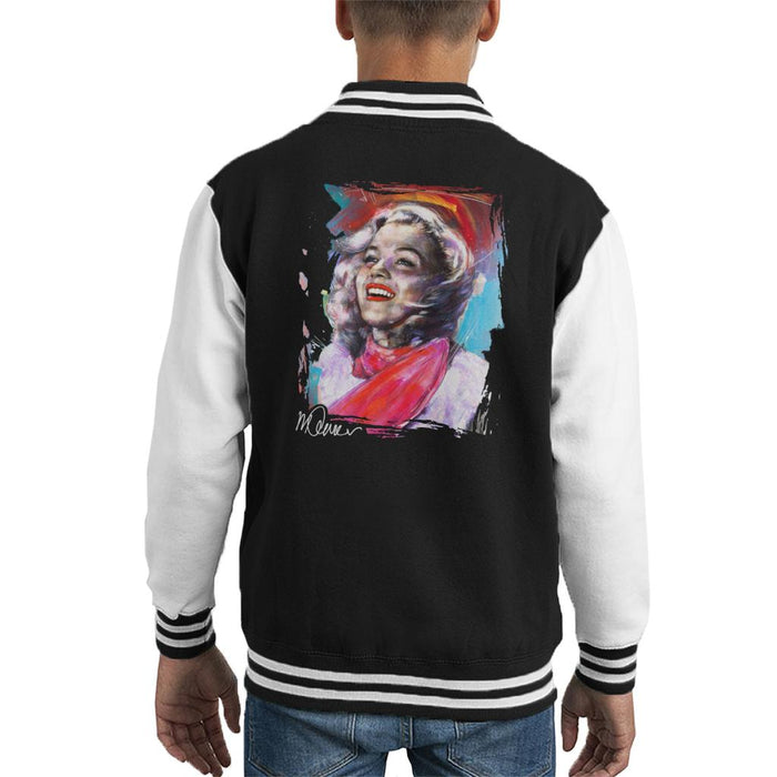 Sidney Maurer Original Portrait Of Marilyn Monroe Scarf Kid's Varsity Jacket