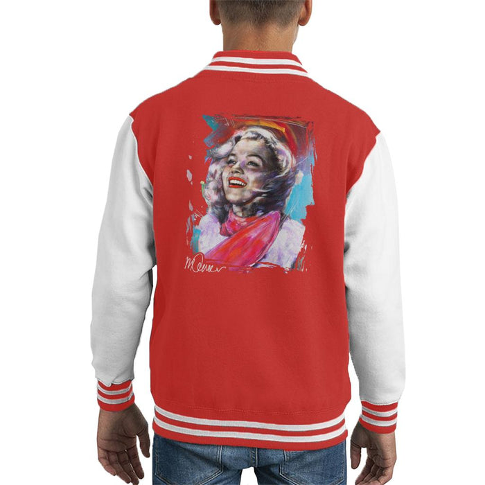 Sidney Maurer Original Portrait Of Marilyn Monroe Scarf Kid's Varsity Jacket