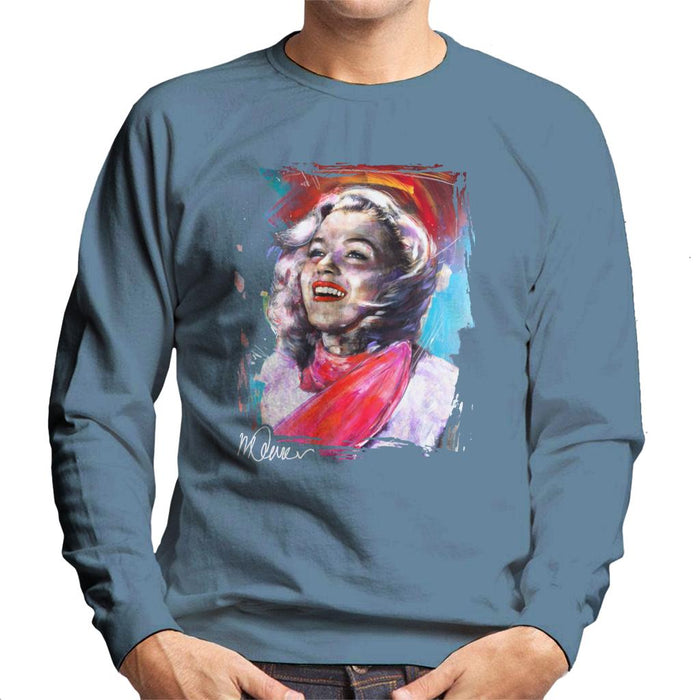 Sidney Maurer Original Portrait Of Marilyn Monroe Scarf Men's Sweatshirt