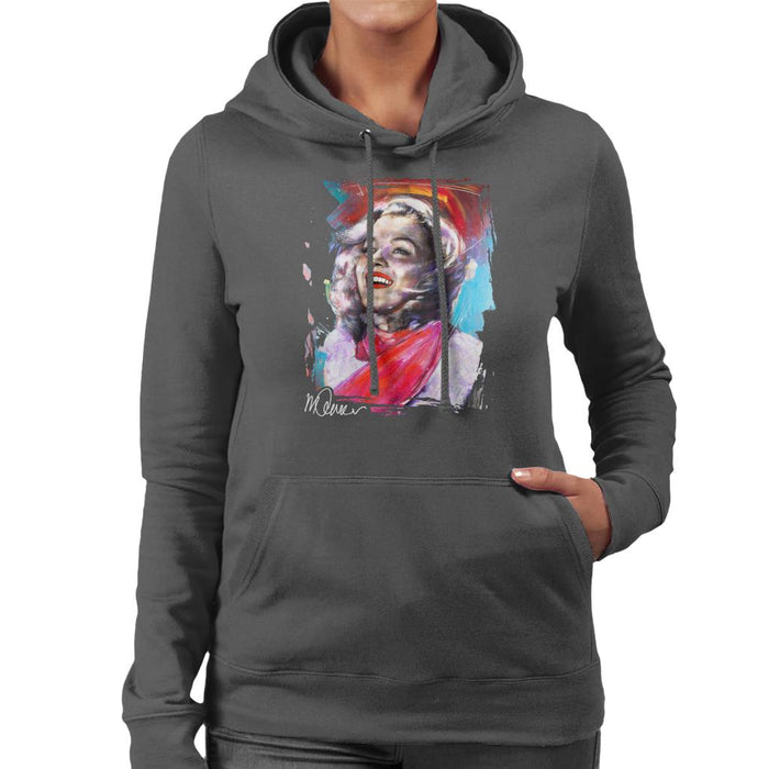 Sidney Maurer Original Portrait Of Marilyn Monroe Scarf Women's Hooded Sweatshirt