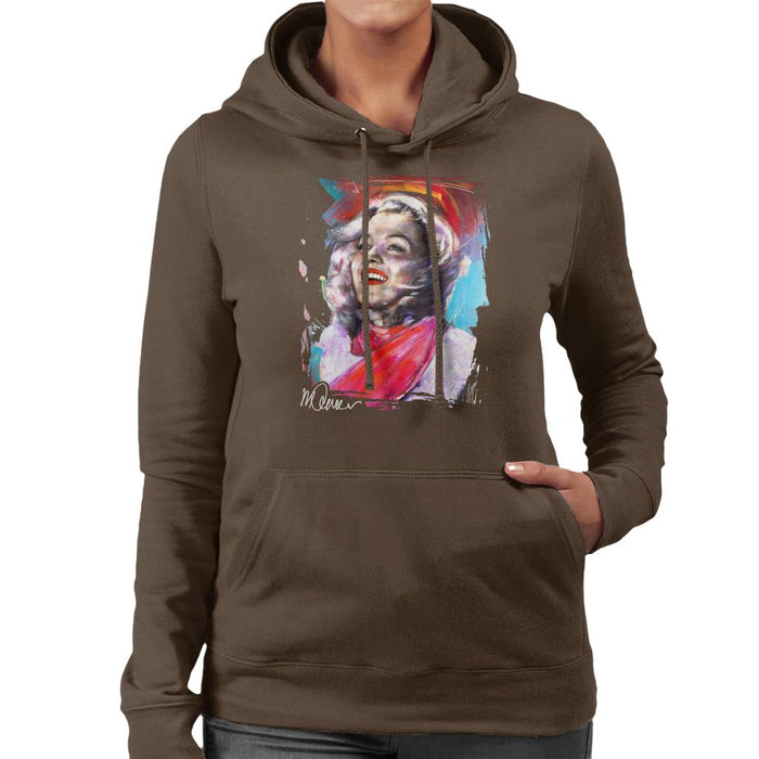 Sidney Maurer Original Portrait Of Marilyn Monroe Scarf Women's Hooded Sweatshirt
