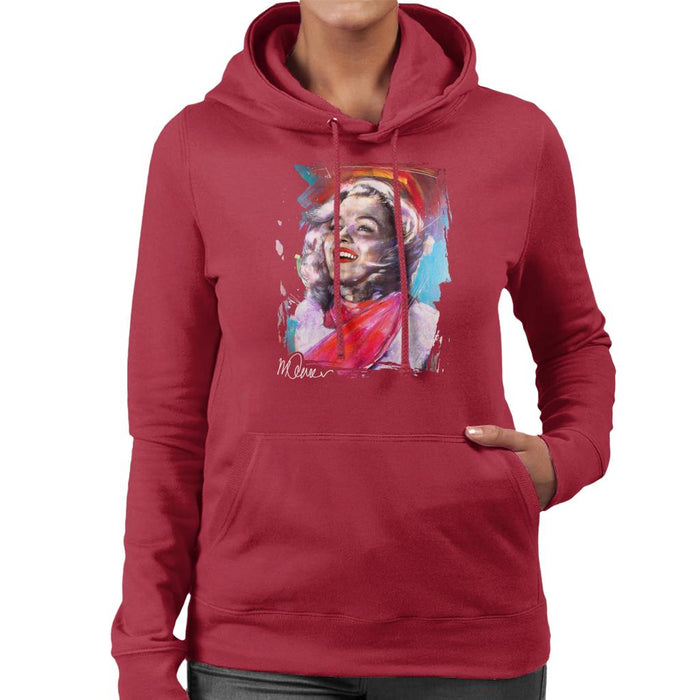 Sidney Maurer Original Portrait Of Marilyn Monroe Scarf Women's Hooded Sweatshirt