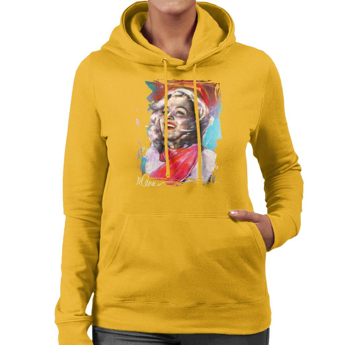 Sidney Maurer Original Portrait Of Marilyn Monroe Scarf Women's Hooded Sweatshirt