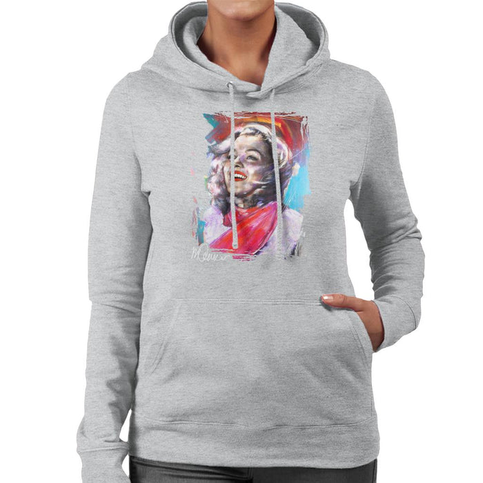 Sidney Maurer Original Portrait Of Marilyn Monroe Scarf Women's Hooded Sweatshirt