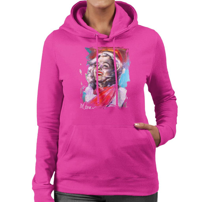 Sidney Maurer Original Portrait Of Marilyn Monroe Scarf Women's Hooded Sweatshirt