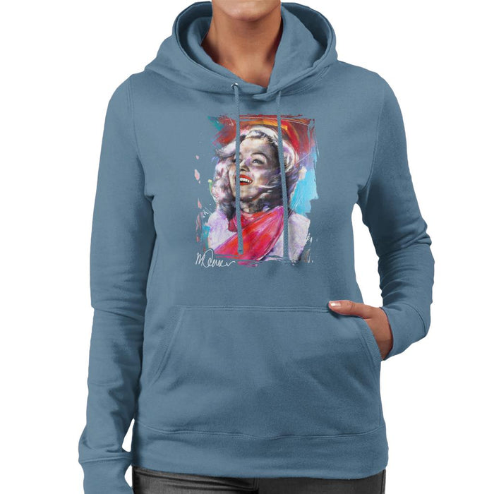 Sidney Maurer Original Portrait Of Marilyn Monroe Scarf Women's Hooded Sweatshirt