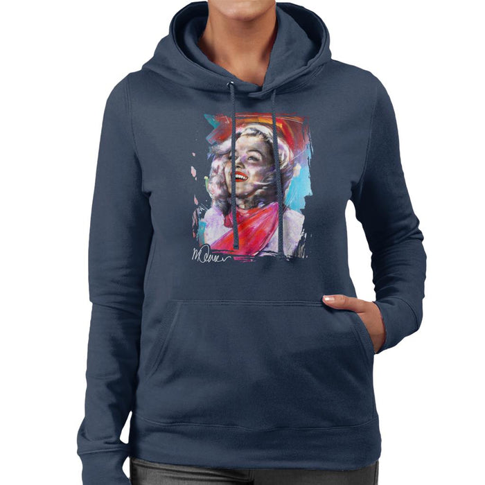 Sidney Maurer Original Portrait Of Marilyn Monroe Scarf Women's Hooded Sweatshirt