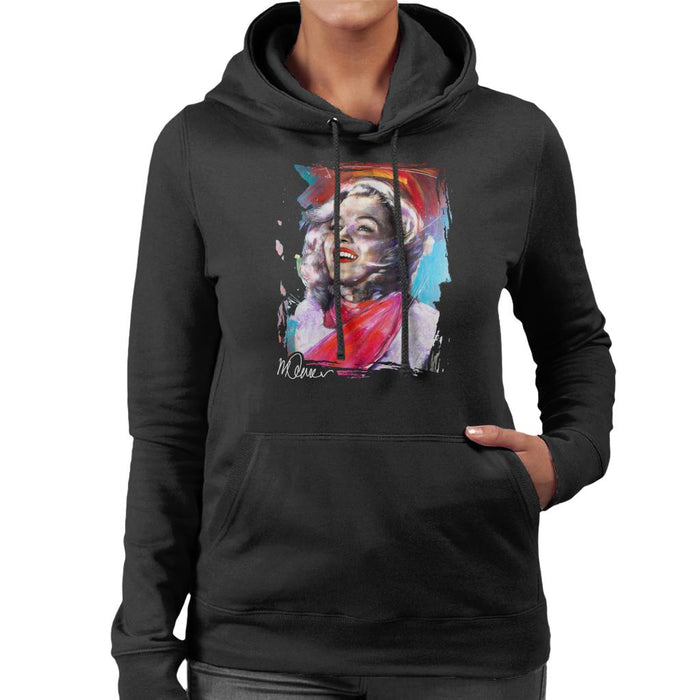 Sidney Maurer Original Portrait Of Marilyn Monroe Scarf Women's Hooded Sweatshirt