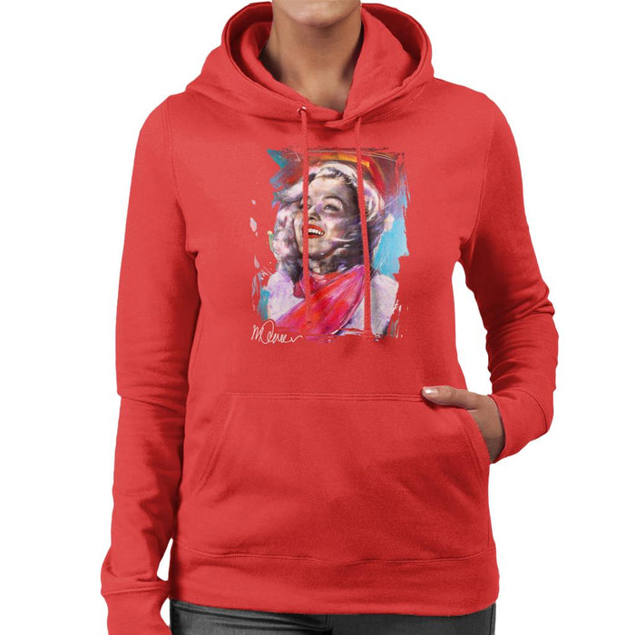 Sidney Maurer Original Portrait Of Marilyn Monroe Scarf Women's Hooded Sweatshirt