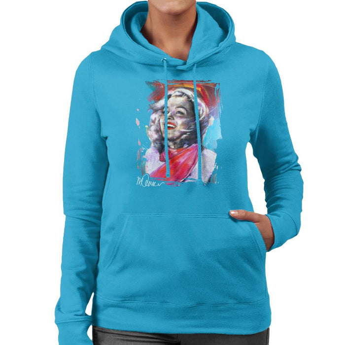Sidney Maurer Original Portrait Of Marilyn Monroe Scarf Women's Hooded Sweatshirt