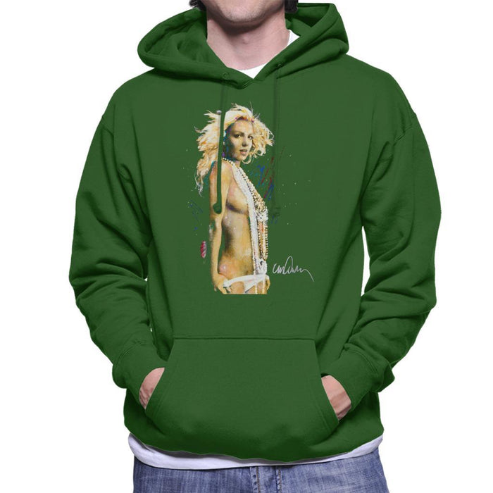 Sidney Maurer Original Portrait Of Britney Spears Necklaces Mens Hooded Sweatshirt - Mens Hooded Sweatshirt