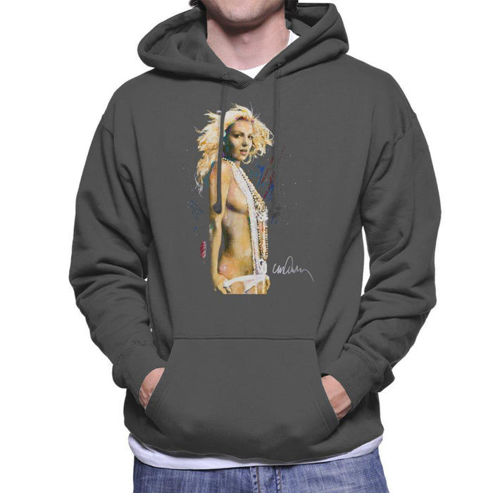 Sidney Maurer Original Portrait Of Britney Spears Necklaces Mens Hooded Sweatshirt - Mens Hooded Sweatshirt