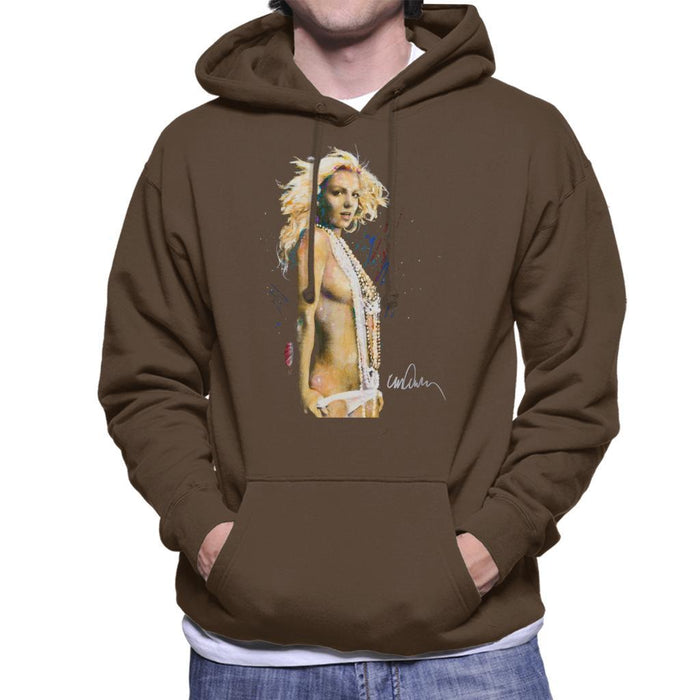 Sidney Maurer Original Portrait Of Britney Spears Necklaces Mens Hooded Sweatshirt - Mens Hooded Sweatshirt