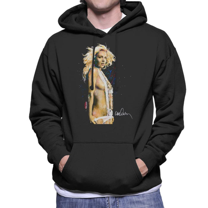 Sidney Maurer Original Portrait Of Britney Spears Necklaces Mens Hooded Sweatshirt - Mens Hooded Sweatshirt