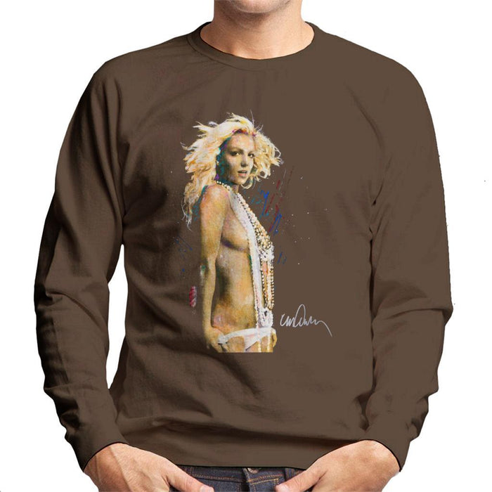 Sidney Maurer Original Portrait Of Britney Spears Necklaces Mens Sweatshirt - Mens Sweatshirt