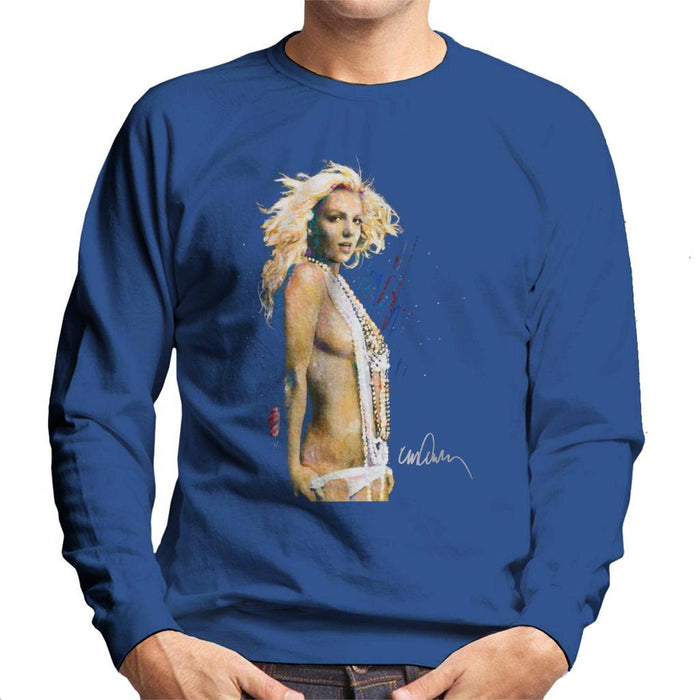 Sidney Maurer Original Portrait Of Britney Spears Necklaces Mens Sweatshirt - Mens Sweatshirt
