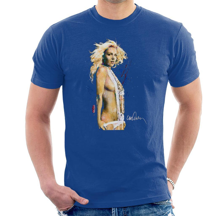Sidney Maurer Original Portrait Of Britney Spears Necklaces Mens T-Shirt - Mens T-Shirt
