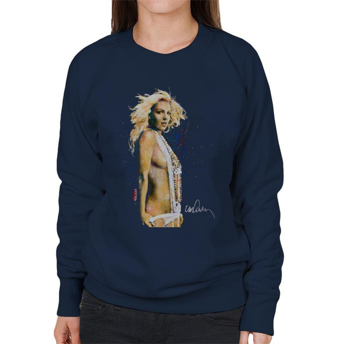 Sidney Maurer Original Portrait Of Britney Spears Necklaces Womens Sweatshirt - Womens Sweatshirt