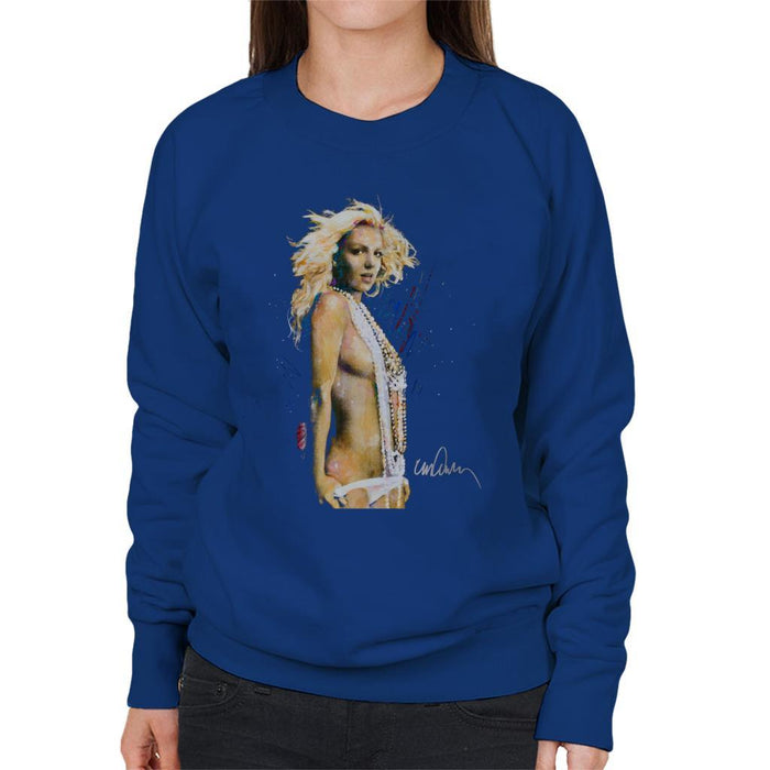 Sidney Maurer Original Portrait Of Britney Spears Necklaces Womens Sweatshirt - Womens Sweatshirt
