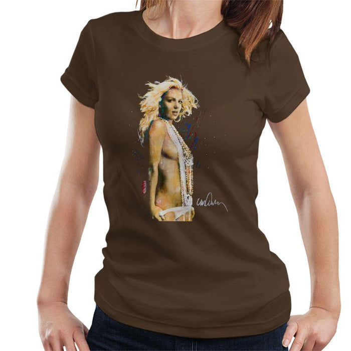 Sidney Maurer Original Portrait Of Britney Spears Necklaces Womens T-Shirt - Womens T-Shirt