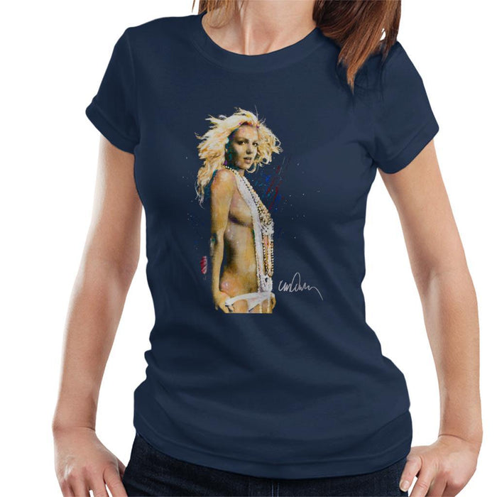 Sidney Maurer Original Portrait Of Britney Spears Necklaces Womens T-Shirt - Womens T-Shirt