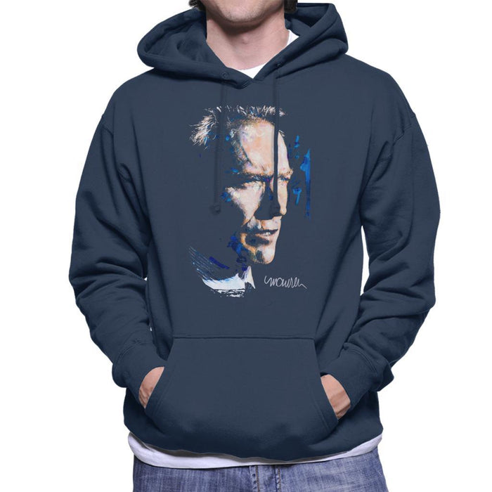 Sidney Maurer Original Portrait Of Clint Eastwood Mens Hooded Sweatshirt - Mens Hooded Sweatshirt