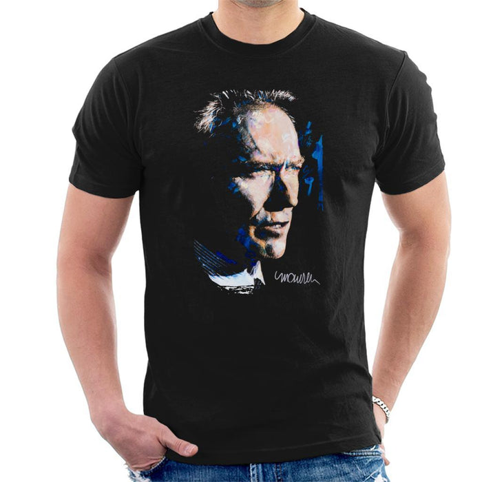 Sidney Maurer Original Portrait Of Clint Eastwood Mens T-Shirt - Mens T-Shirt