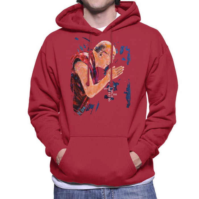 Sidney Maurer Original Portrait Of The Dalai Lama Mens Hooded Sweatshirt - Mens Hooded Sweatshirt