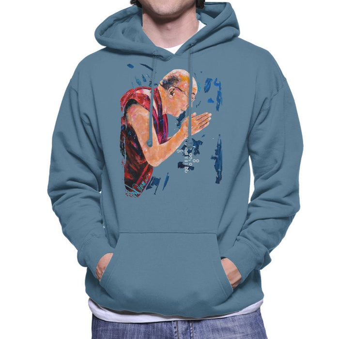 Sidney Maurer Original Portrait Of The Dalai Lama Mens Hooded Sweatshirt - Mens Hooded Sweatshirt