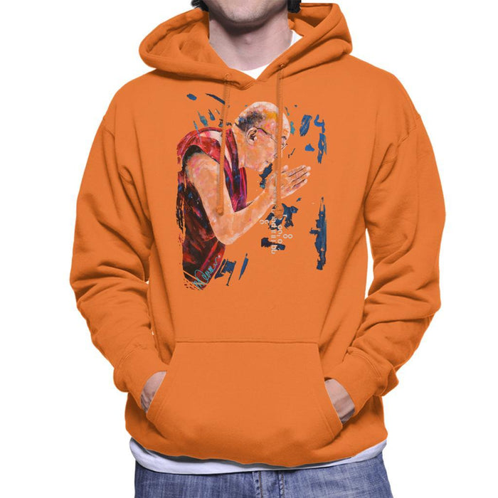Sidney Maurer Original Portrait Of The Dalai Lama Mens Hooded Sweatshirt - Mens Hooded Sweatshirt