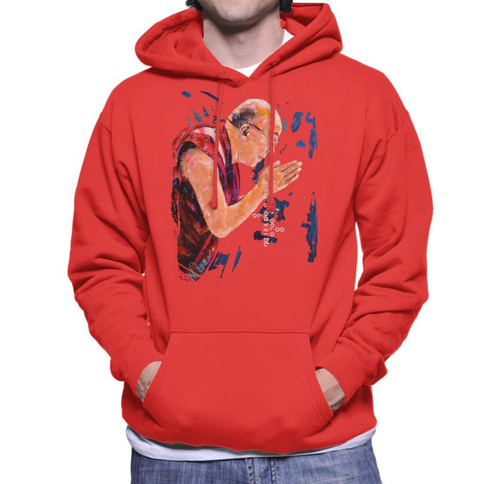 Sidney Maurer Original Portrait Of The Dalai Lama Mens Hooded Sweatshirt - Mens Hooded Sweatshirt