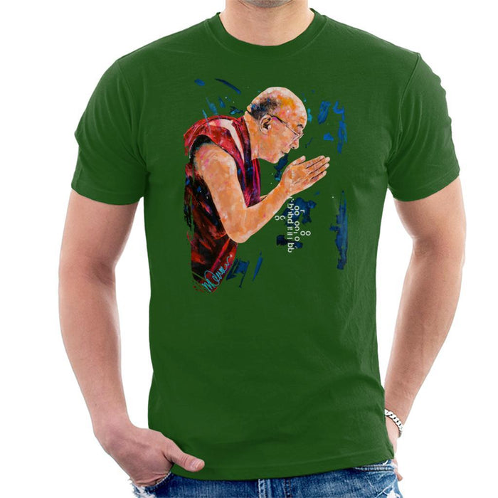 Sidney Maurer Original Portrait Of The Dalai Lama Mens T-Shirt - Mens T-Shirt