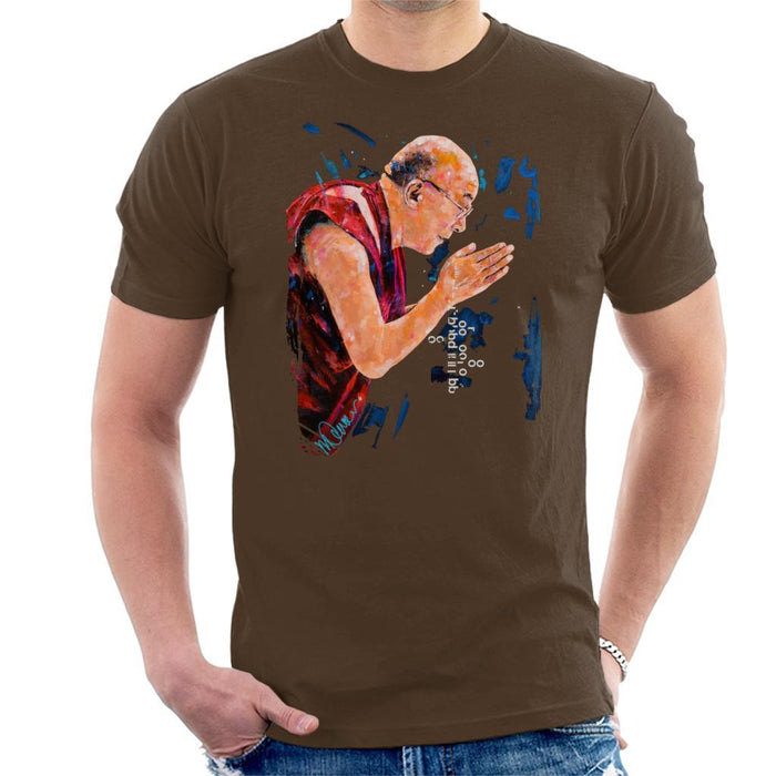 Sidney Maurer Original Portrait Of The Dalai Lama Mens T-Shirt - Mens T-Shirt