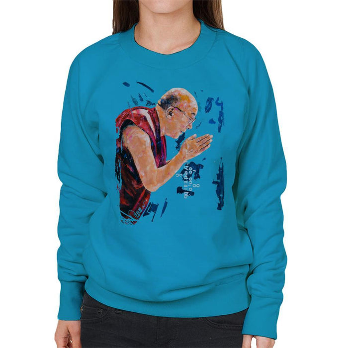 Sidney Maurer Original Portrait Of The Dalai Lama Womens Sweatshirt - Womens Sweatshirt