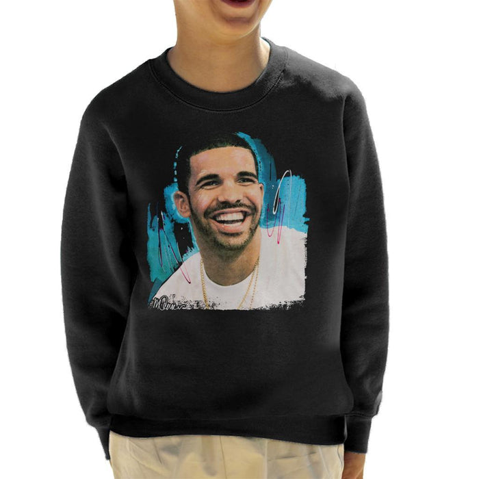 Sidney Maurer Original Portrait Of Drake Smiling Kids Sweatshirt - Kids Boys Sweatshirt